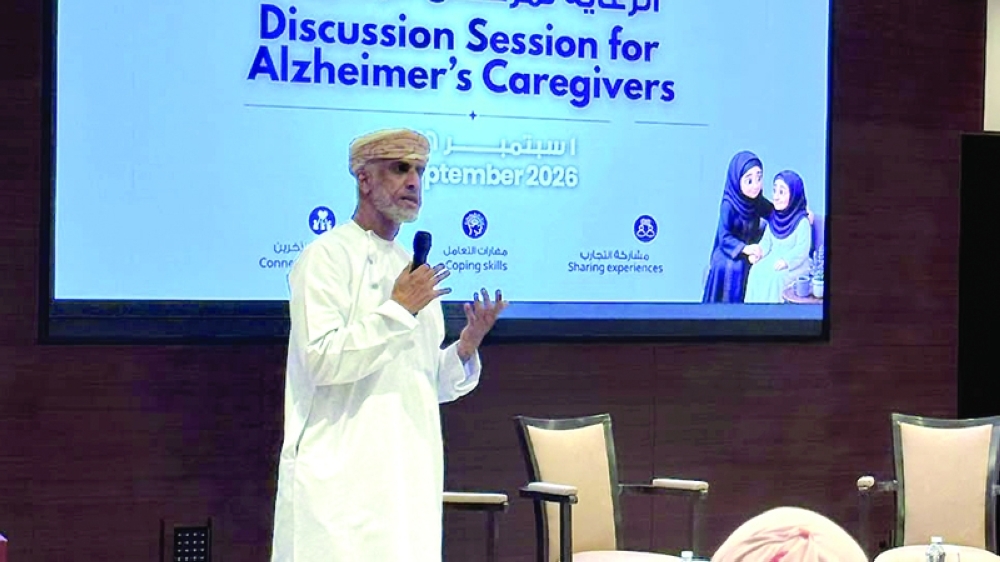 Session organised by the Oman Alzheimer’s Society’s Purple Cafe for caregivers.
