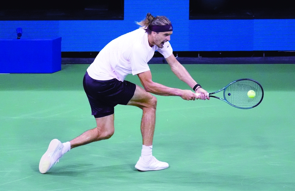 Germany's Alexander Zverev in action during his third round match against Chile's Alejandro Tabilo. — Reuters