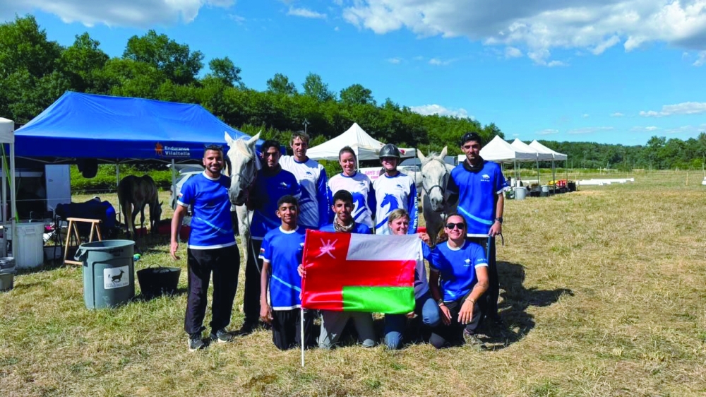 A group photo of the Blue Stable team after qualifying for the World Cup.