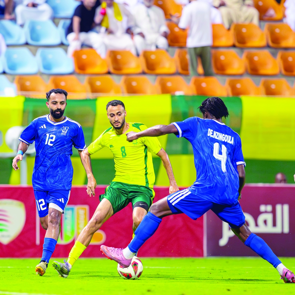 Action from Seeb’s 2-0 victory over Sur in the second round of the Jindal League at Seeb Stadium.