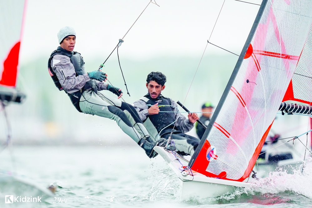 Tamim and Feras competing in the races.