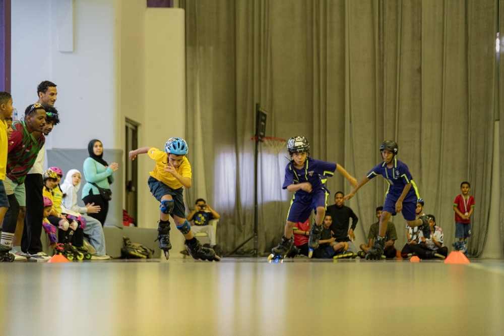 The speed skating races witnessed strong competition.