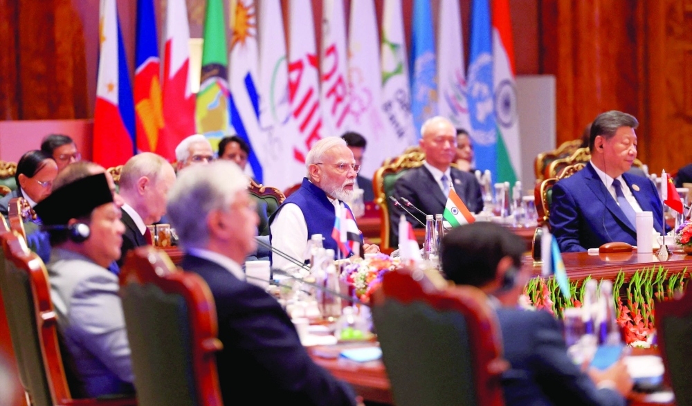 Prime Minister Narendra speaks during day two of the BRICS Summit in New Delhi. - Reuters