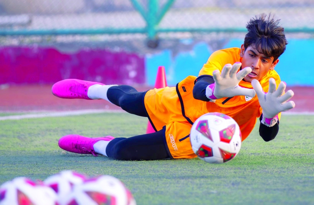 Oman’s Under-15 players take part in a training session during their first national team camp in Muscat.