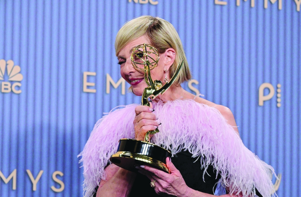 US actress Allison Janney winner of Outstanding Supporting Actress in a Drama Series for "The Diplomat". — AFP