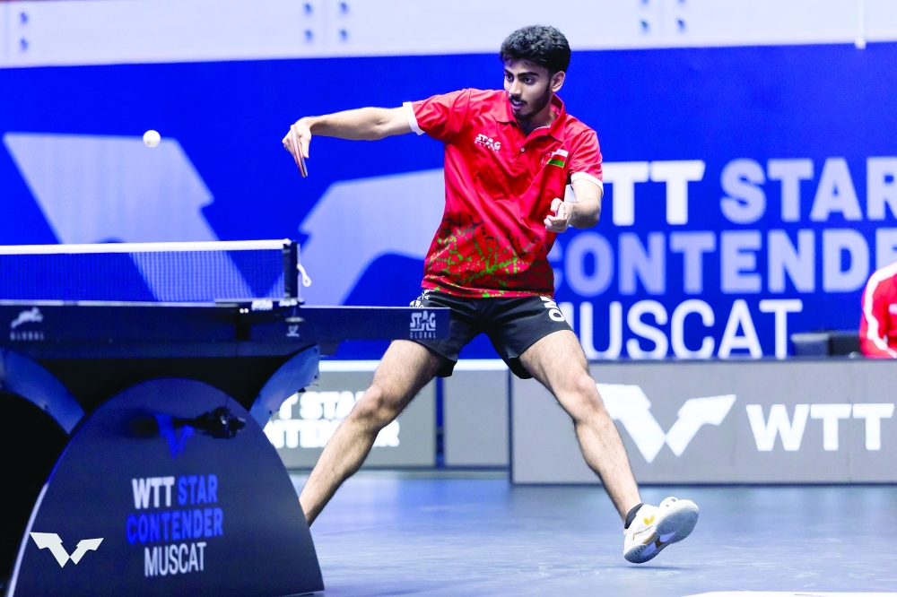 Ahmed al Riyami in action.