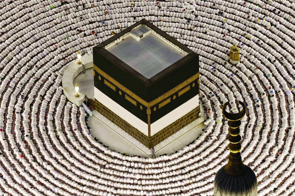 The aerial view shows the Grand Mosque complex in Mecca. — AFP file photo