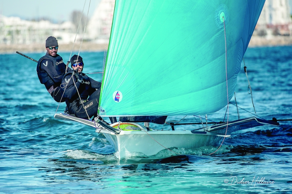 Ahmed and Waleed competing in the race. 