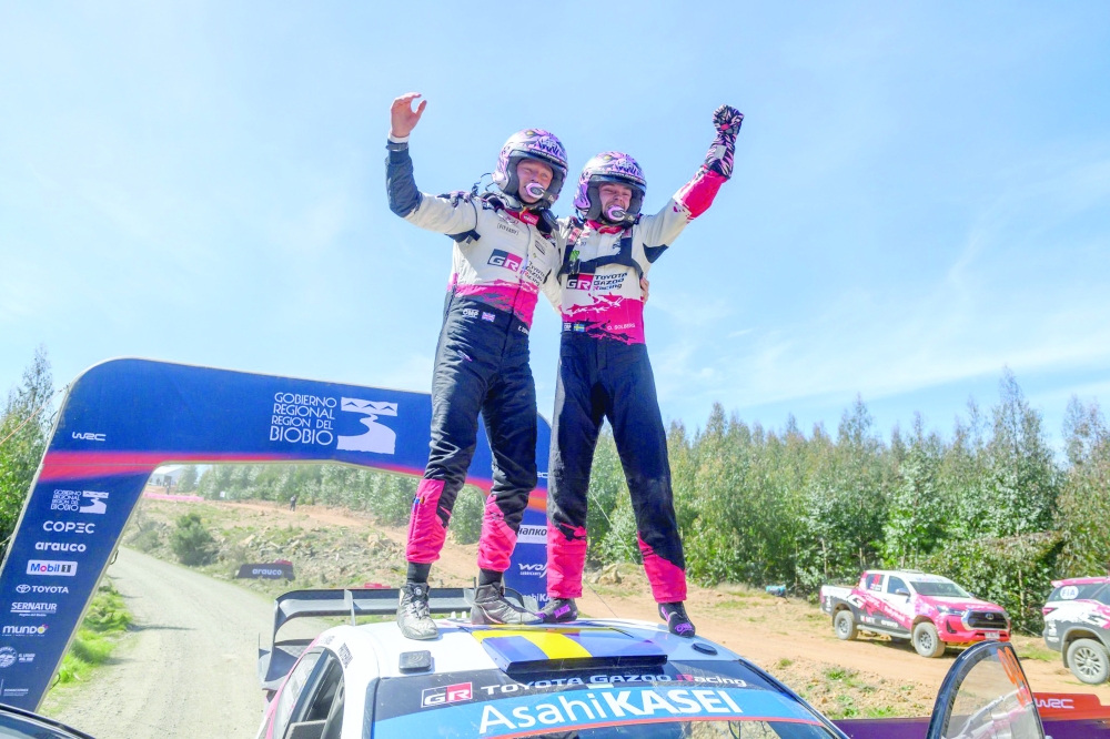 Elfyn Evans in action.