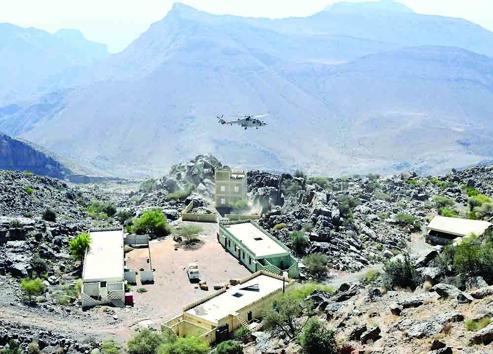 The ceremony was held at the military training range in the Wilayat of Al Jabal Al Akhdar. - ONA