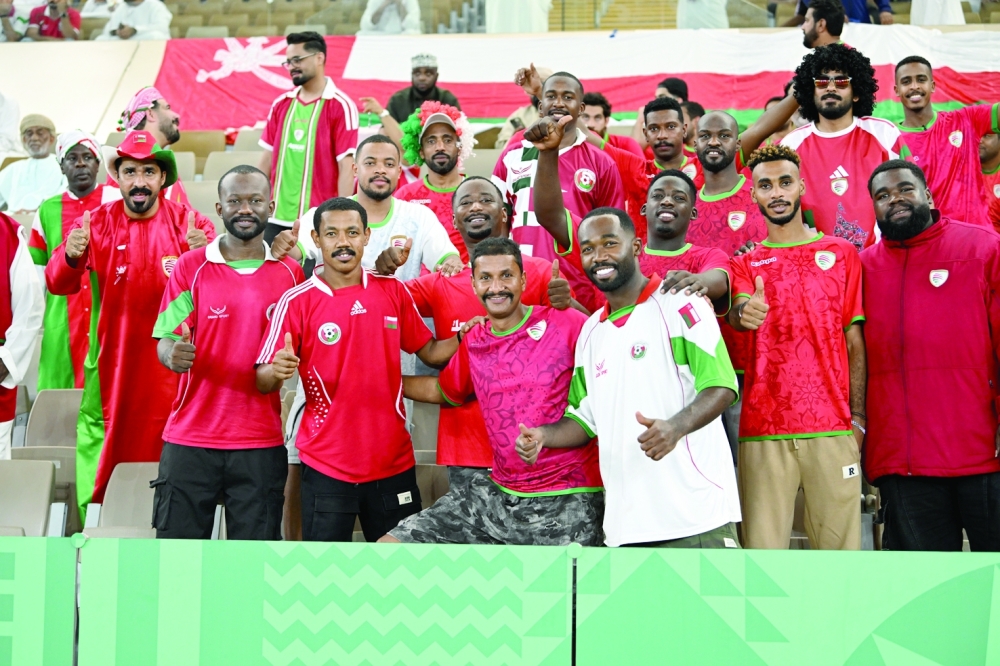 Omani fans at the stands before the match. — Abdulwahid al Hamadani