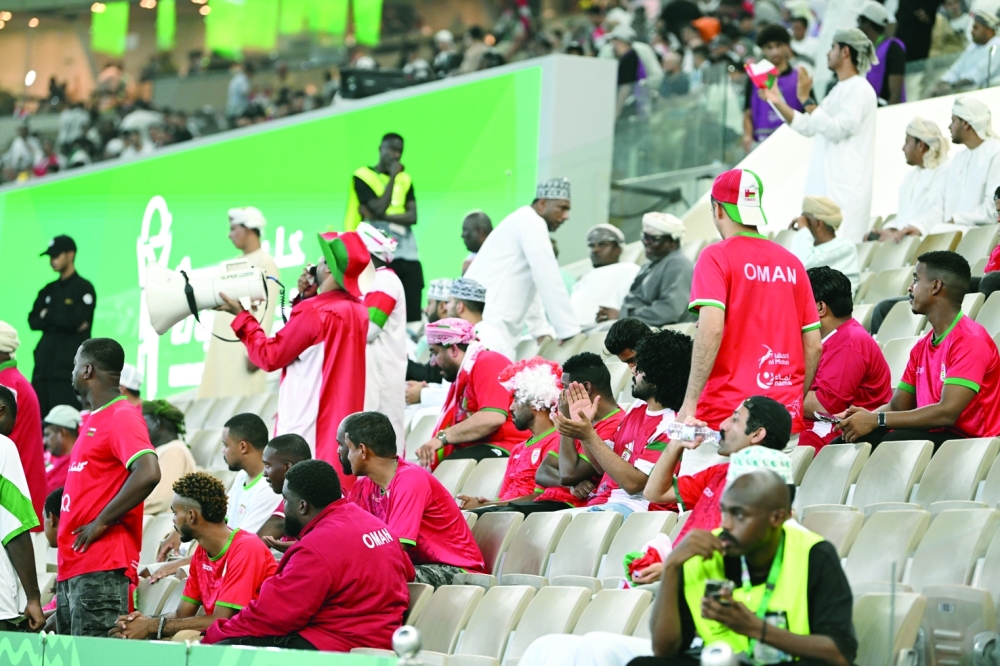 Omani fans at the stands before the match. — Abdulwahid al Hamadani