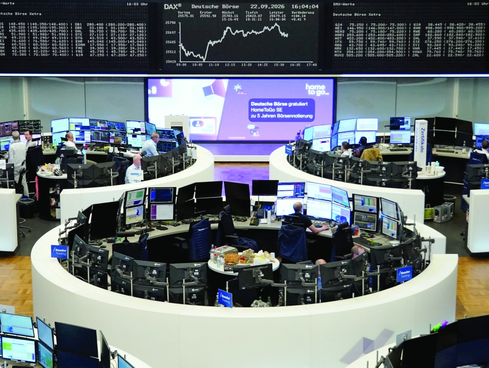 
Chart of German share price DAX (Deutscher Aktienindex) at the stock exchange in Frankfurt, Germany. — Reuters 