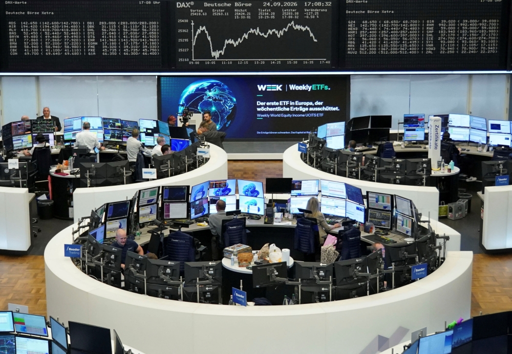 Chart of German share price DAX at the stock exchange in Frankfurt, Germany. - Reuters