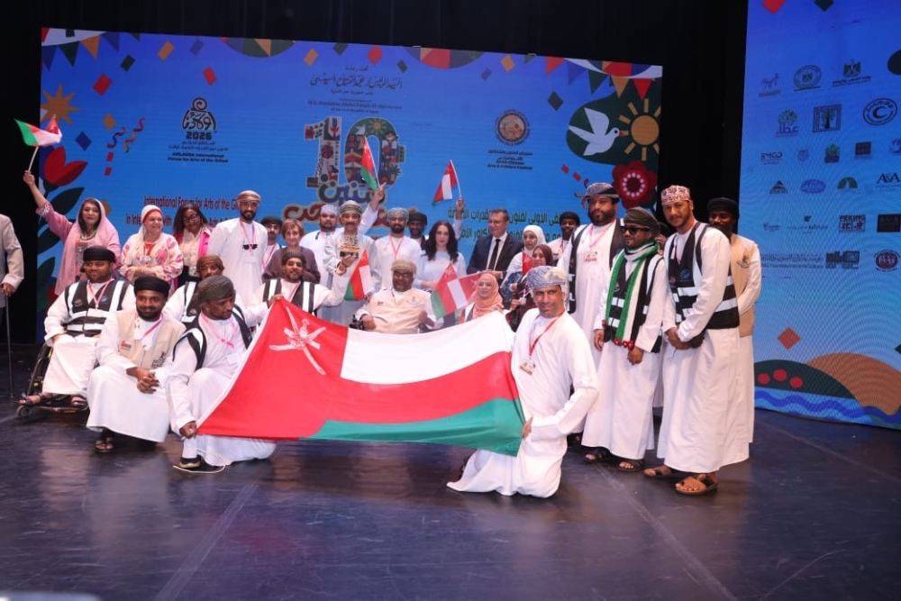 The Omani troupe took part with artists and theatre groups from 55 countries.