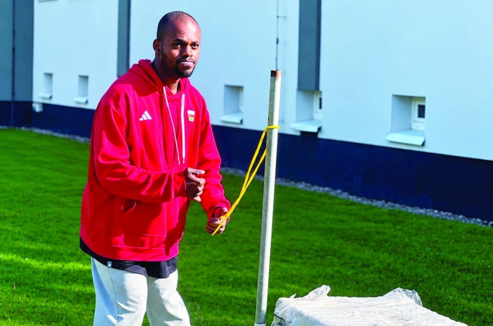 Mohammed al Mashaikhi during training.