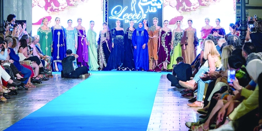 Designer Asfar bint Hamran Khamis at the Malaga Fashion Week.