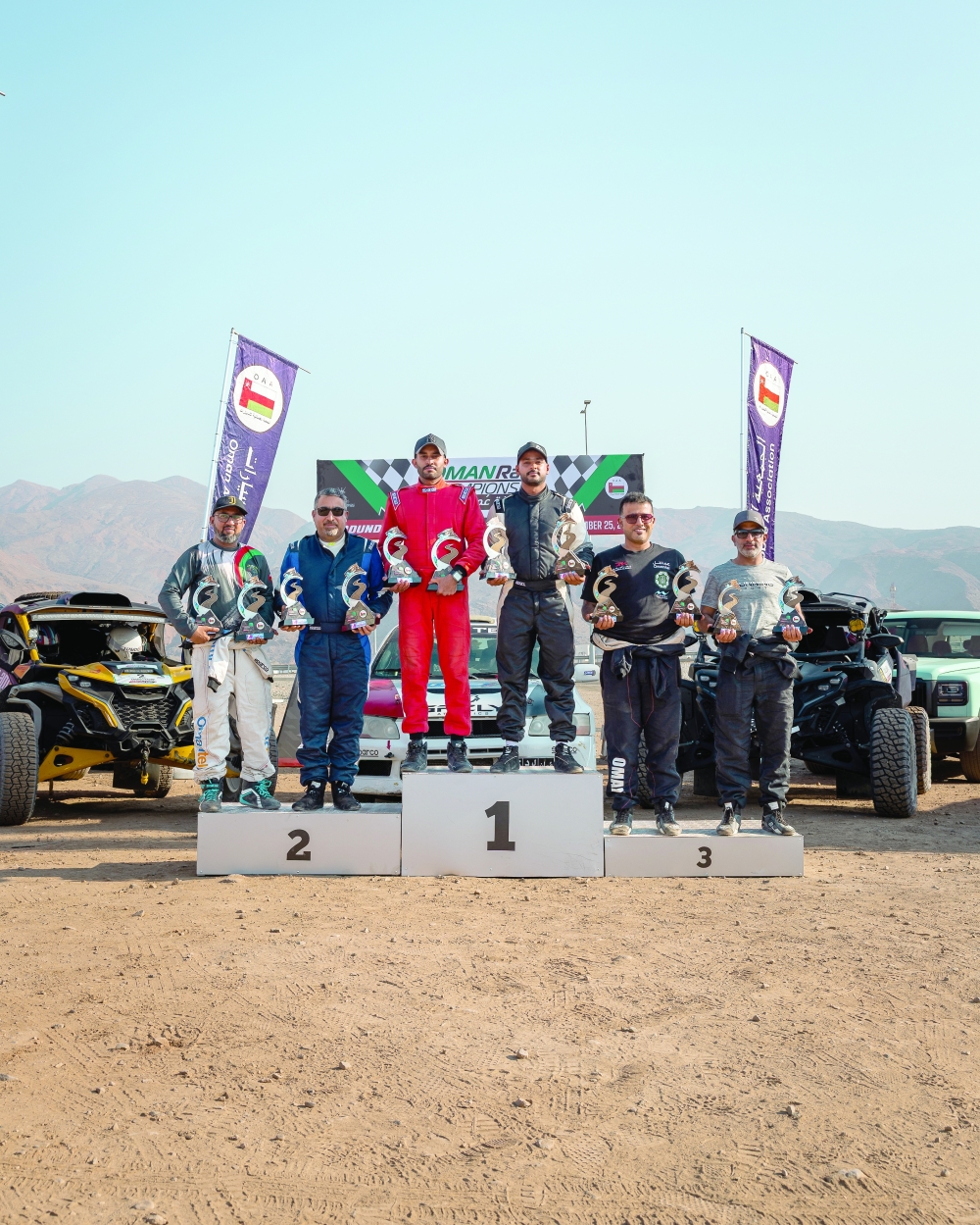 Salim al Touqi and co-driver Issa bin Mohammed al Wardi of Al Touqi team won the opening round of the 2026 Oman Rally Championship.