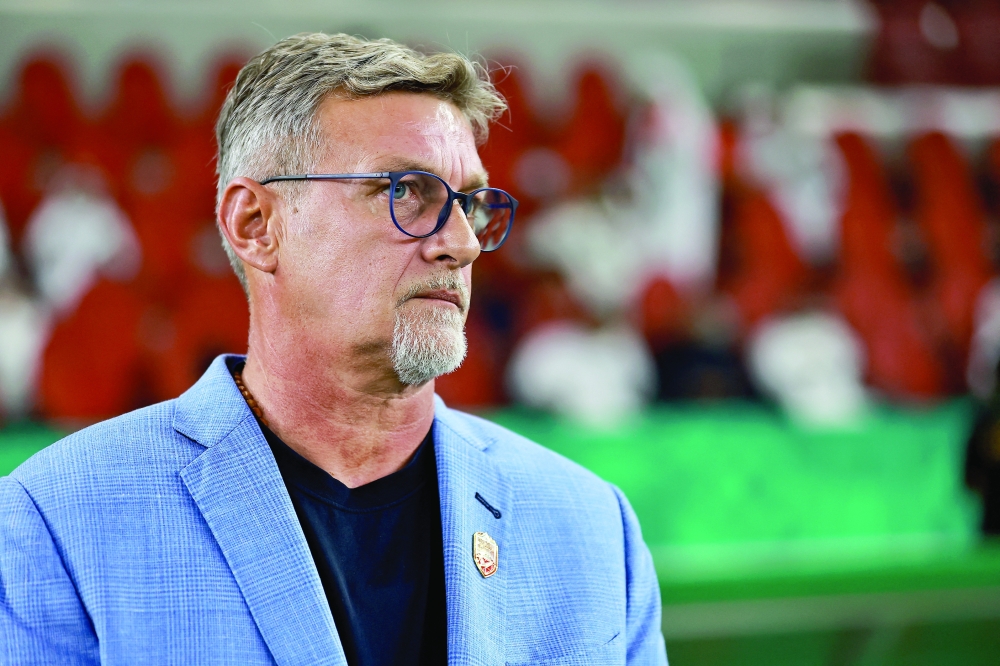 Bahrain coach Dragan Talajic before the match against the UAE. — Reuters