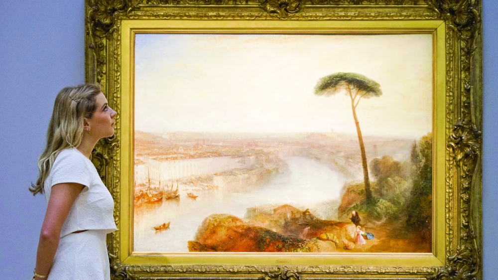 The "exceptional" Turner painting is J M W Turner's 1836 masterpiece, Rome, from Mount Aventine, which was highlighted by Sotheby's experts for its extraordinary, museum-quality preservation.