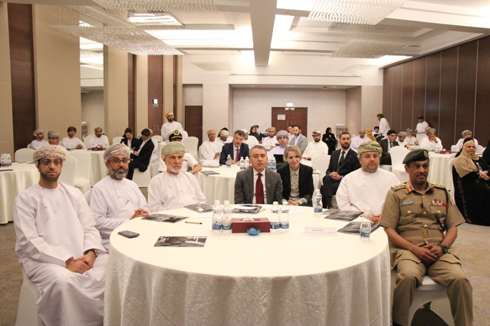 Guests are seen at the opening of the Oman Space Conference 2026. 