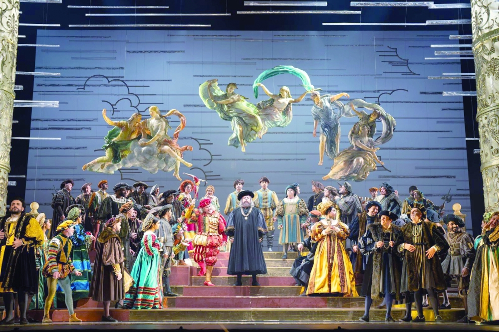 Costumes by renowned designer Maurizio Millenotti contribute to the production’s rich period setting.