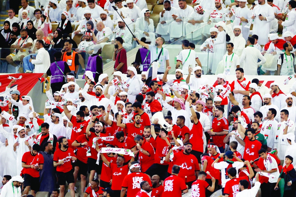 United Arab Emirates fans. — Reuters
