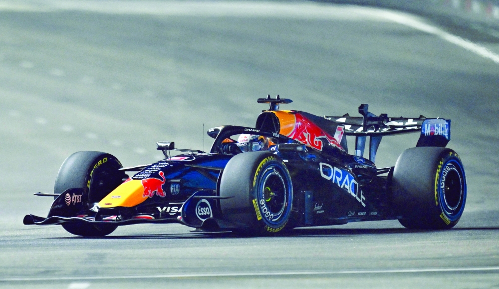 Red Bull's Max Verstappen during the sprint qualifying of Singapore Grand Prix at Marina Bay Street Circuit, Singapore. — Reuters