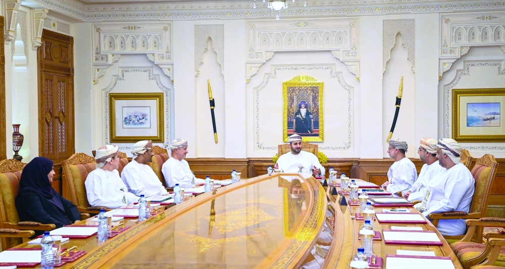 His Highness Sayyid Theyazin bin Haitham al Said, Deputy Prime Minister for Economic Affairs and Chairman of IFC Oman, chaired the Board’s meeting on Thursday. — ONA