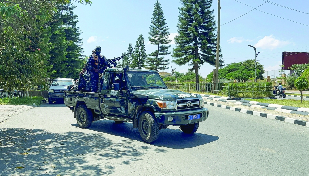 Members of the Ethiopian Federal Police (EFP) patrol after the Tigray People’s Liberation Front (TPLF) army retreated from the regional capital in Mekelle. — Reuters