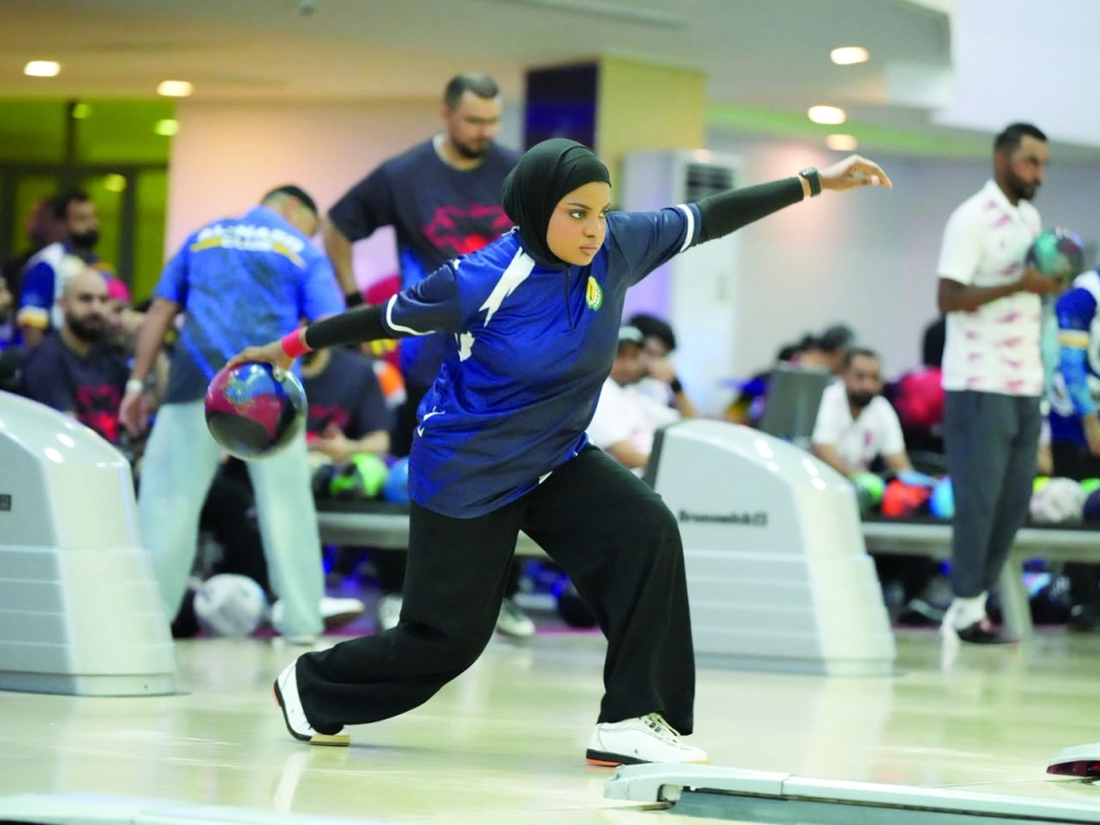 Players compete during the opening rounds of the 2026 Oman Clubs Bowling League at Seeb Bowling Centre.