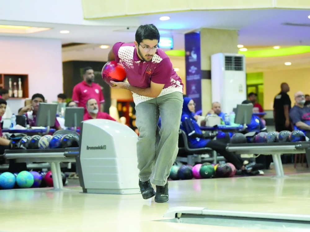 Players compete during the opening rounds of the 2026 Oman Clubs Bowling League at Seeb Bowling Centre.