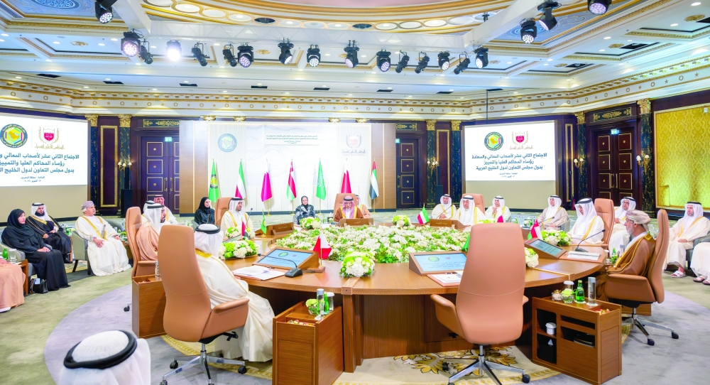 The 12th periodic meeting of the heads of the GCC Supreme and Cassation Courts in Manama. — ONA