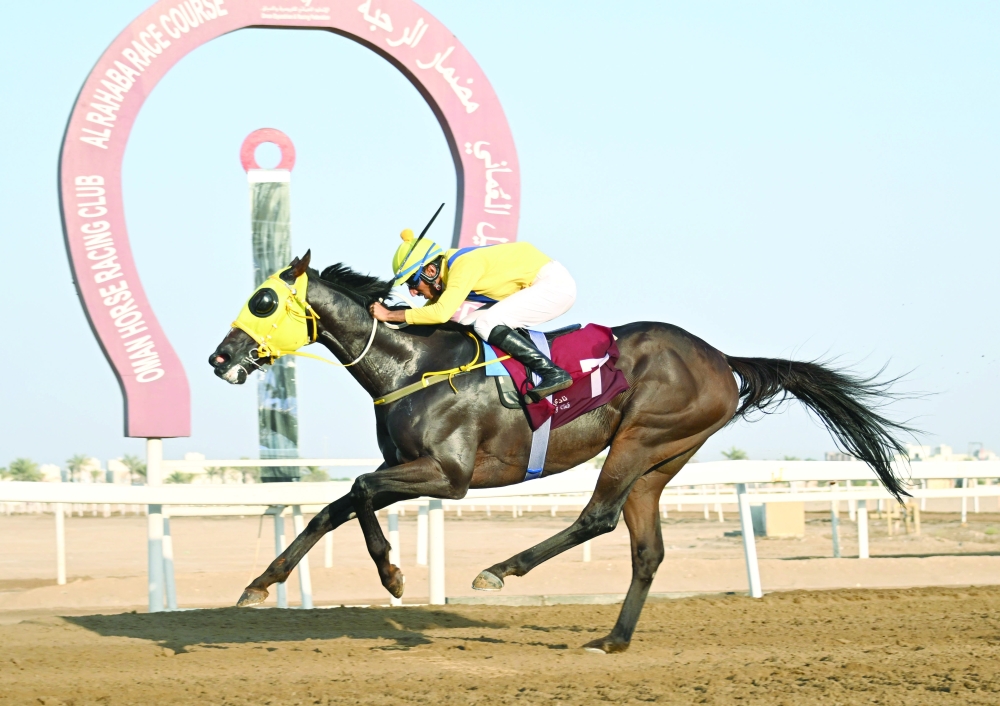 The meeting concluded with the Wadi al Jizzi Stakes for Arabian horses over 1,200 metres, where Cosmos de Faust finished first. — Mohammed al Balushi