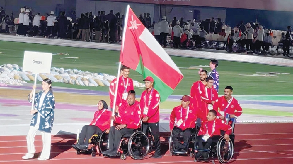 Oman’s delegation takes part in the opening ceremony of the Aichi-Nagoya 2026 Asian Para Games in Japan.