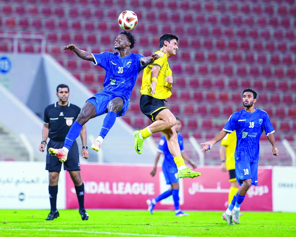Action from Fanja’s 3-1 victory over Saham in the fifth round of the Jindal League.
