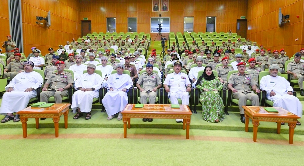 The ceremony was held under the auspices of Rear Admiral Ali bin Abdullah al Shidi, Commandant of the National Defence College. — ONA