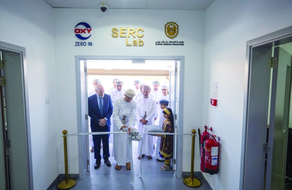 The Sustainable Energy Research Centre Laboratory was opened at Sultan Qaboos University on Sunday. — ONA