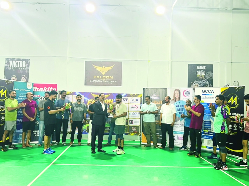 The tournament saw a standout run from young Karthick CS, who won the Under 13, Under 15 and Under 17 boys’ singles titles.