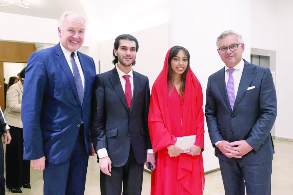 Ambassador Dr Eichtinger, Ali Sultan Sheikhan, Aziza al Mughairy, and EU Commissioner Magnus Brunner
