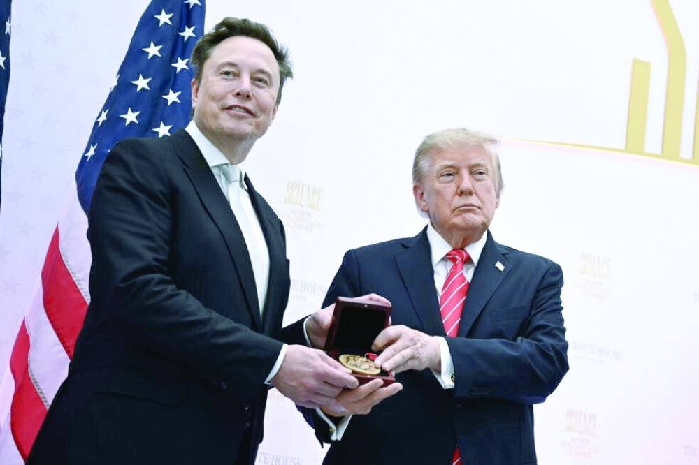 Elon Musk is one of several tech titans who have grown closer to US President Donald Trump. — AFP