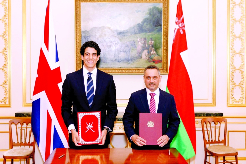 Representatives of Yamna and the Omani government at the agreement signing in London last week.