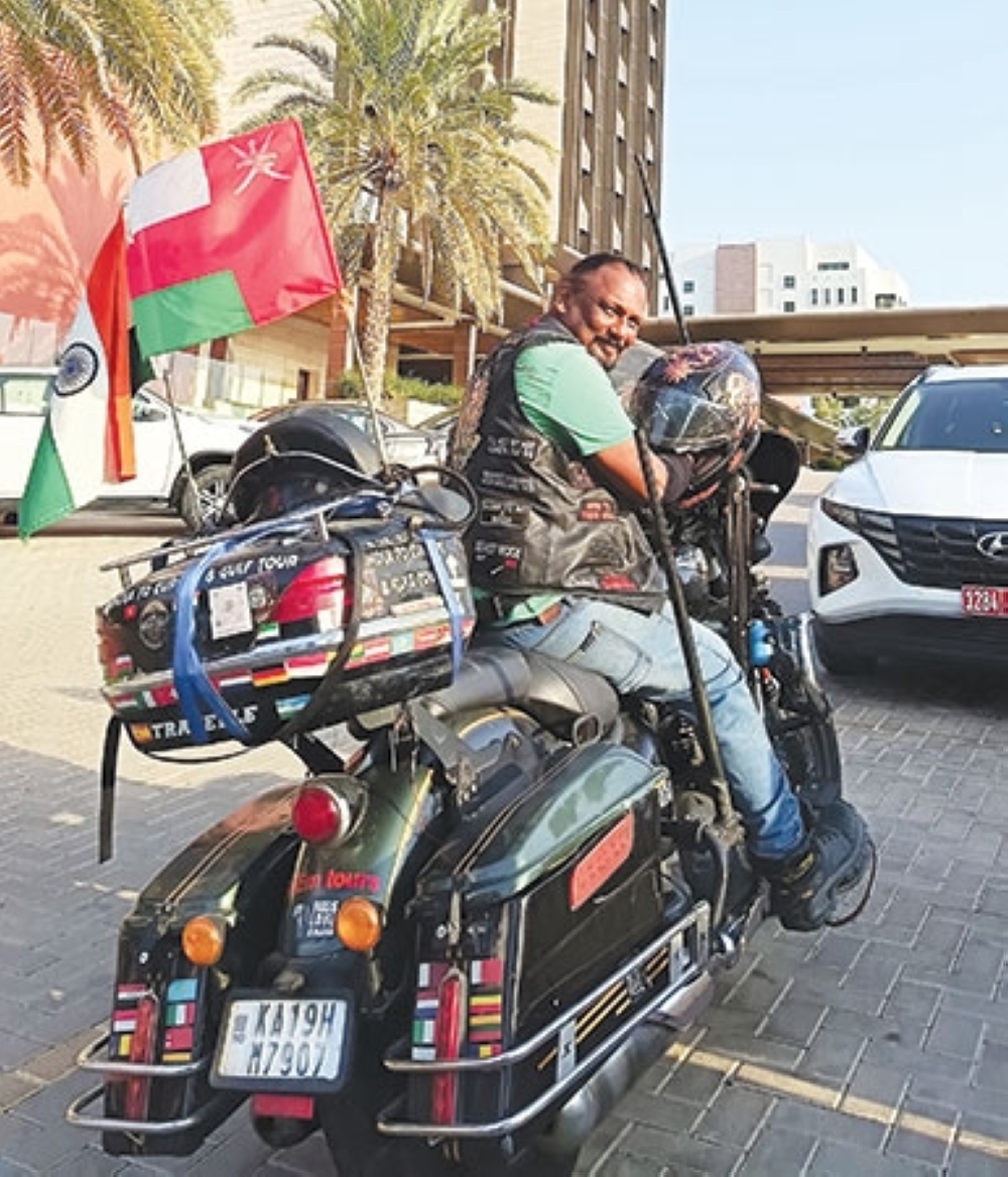 Sharat Siri has travelled approximately 38,000 kilometres across five months, with plans to reach 40,000 kilometres before returning home.