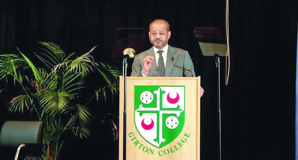 Sayyid Badr bin Hamad al Busaidi, Foreign Minister, delivers a lecture on Monday at the University of Cambridge in the United Kingdom.
