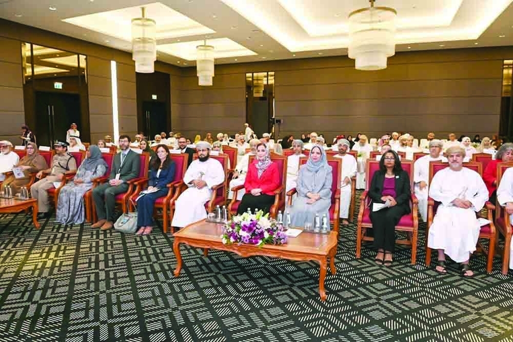 Officials and participants at the opening of the First Regional Workshop on Improving Childhood Statistics in the GCC Countries, held in Muscat. — ONA