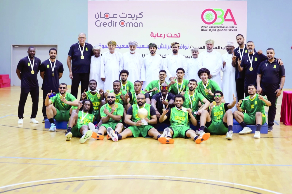 Seeb claimed the men's Credit Oman Basketball Cup with a 66-62 victory over Al Bashayer. — Moosa al Balushi