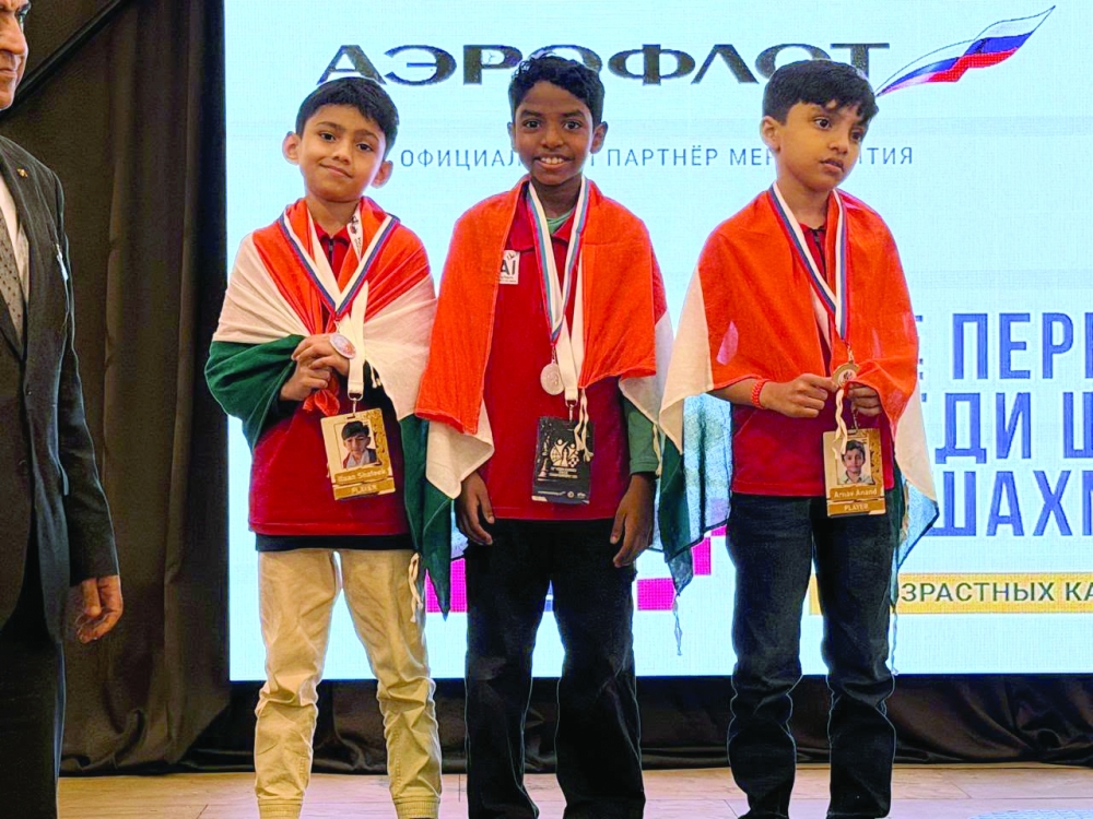 Indian School Bausher students Niyola Pinto and Ilaan Shafeek won a combined six medals representing India at the Asian Schools Team Chess Championship in Russia.