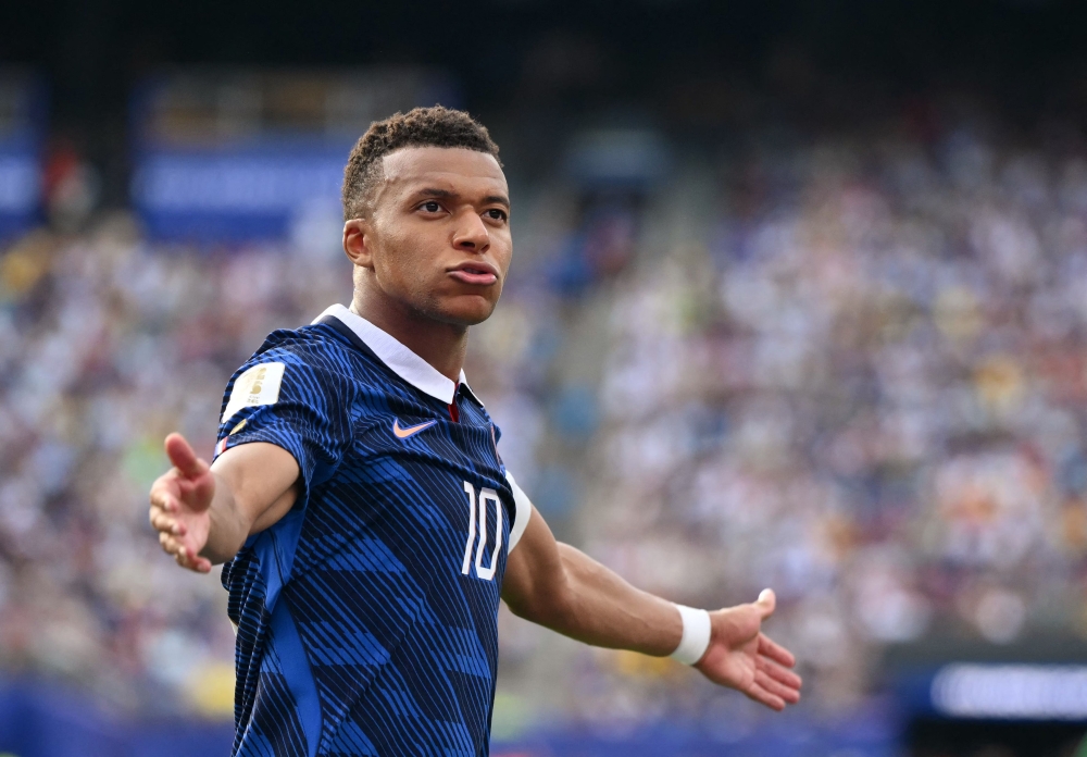 France's forward Kylian Mbappe  