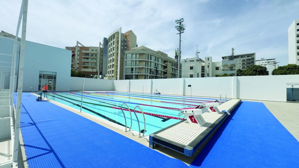 Warm-up and training pool in Dakar.