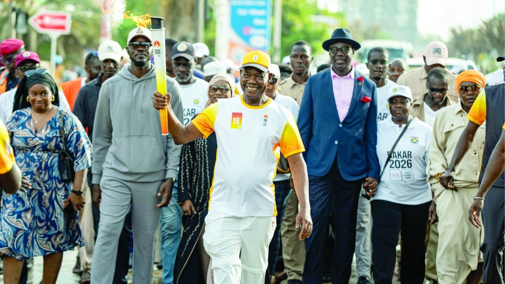From the torch relay ceremonies in the capital, Dakar.